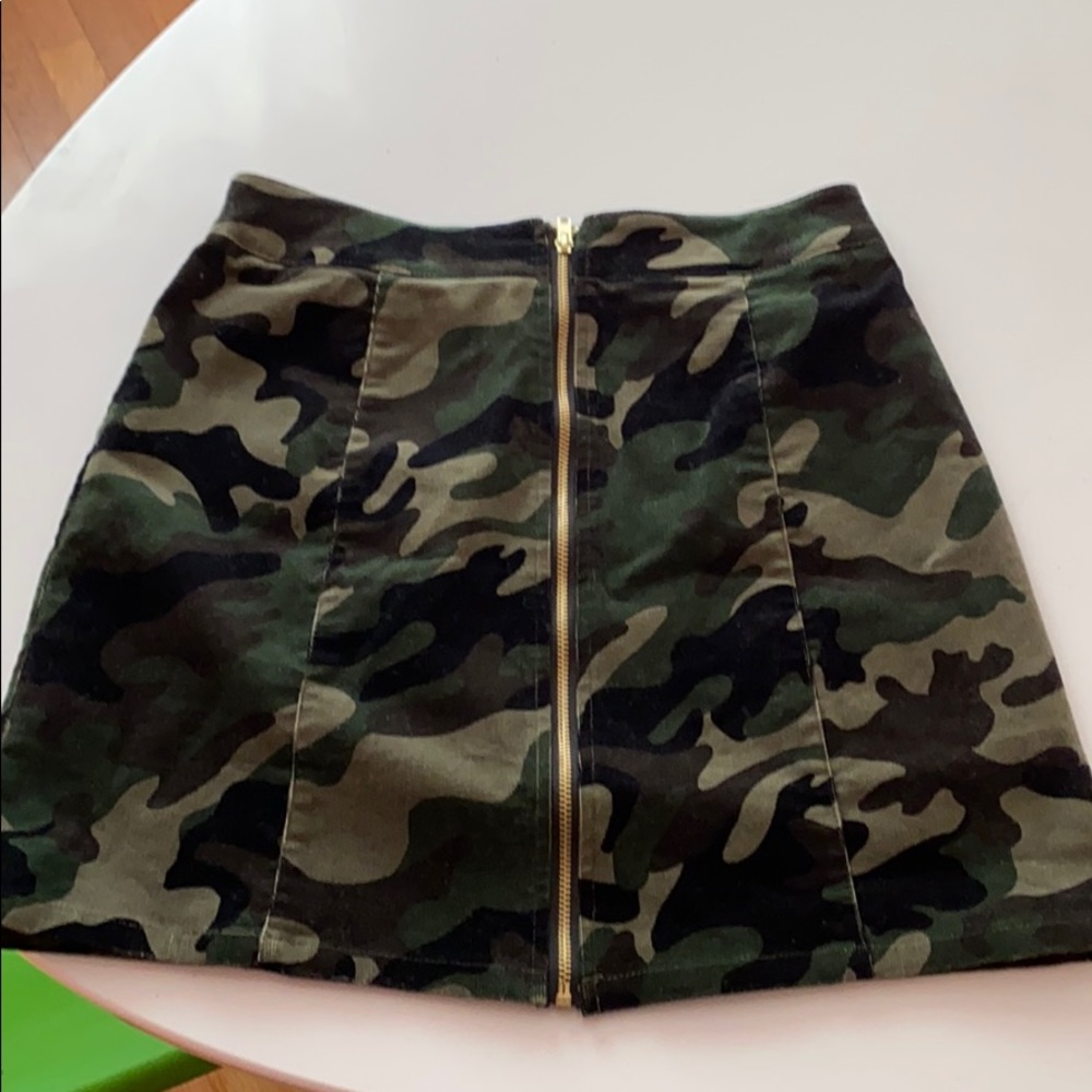 Denim Camo Skirt